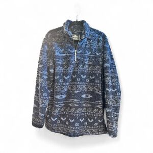 Alpine Design Blue and Gray Zip-Up Sweater